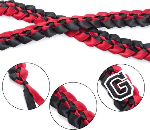 2pcs 2025 Graduation Leis Class of 2025 Kukui Nut Lei with Ribbon Lei Braided Necklace Graduation Gift for School College Bachelor Master Doctor Graduation Party in Saudi Arabia