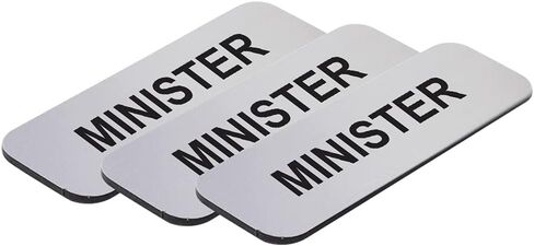 Minister 1 x 3" Name Tag, Brushed Gold (3 Pack) in Kuwait