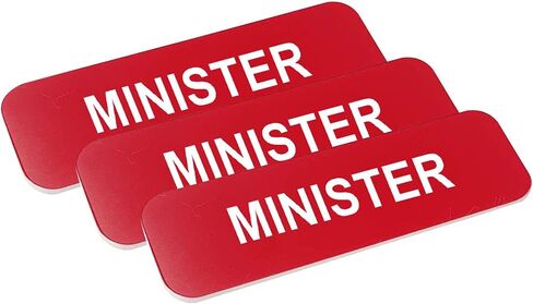 Minister 1 x 3" Name Tag, Brushed Gold (3 Pack) in Kuwait