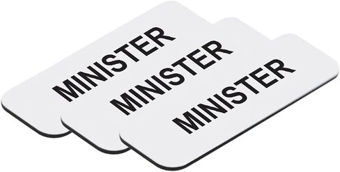 Minister 1 x 3" Name Tag, Brushed Gold (3 Pack) in Kuwait