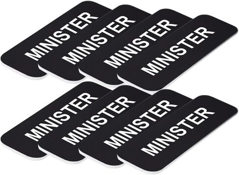 Minister 1 x 3" Name Tag, Brushed Gold (3 Pack) in Kuwait
