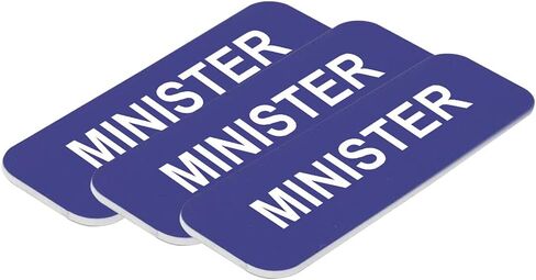 Minister 1 x 3" Name Tag, Brushed Gold (3 Pack) in Kuwait