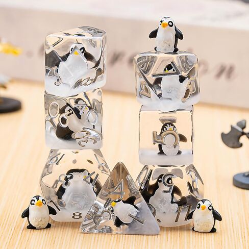 Mushroom Resin Dice Set,Polyhedral Dice Mushroom Inclusion Dice,RPG D&D Dice Set for Dungeons and Dragons MTG RPG Role Playing Games in Kuwait