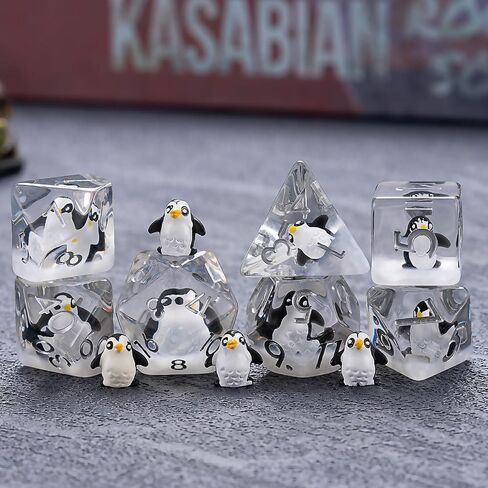 Mushroom Resin Dice Set,Polyhedral Dice Mushroom Inclusion Dice,RPG D&D Dice Set for Dungeons and Dragons MTG RPG Role Playing Games in Kuwait