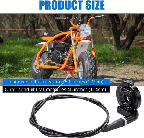 Mini Bike Throttle Cable Assembly Compatible with Coleman 200cc CT200U MB200 CT200U-EX BT200X Baja DB30 Warrior MB200 Predator 212cc Handle Grip Parts Twist Throttle Motorcycle Cruise Control in Saudi Arabia