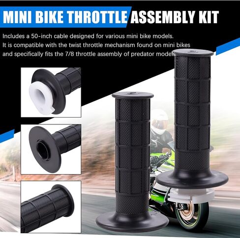 Mini Bike Throttle Cable Assembly Compatible with Coleman 200cc CT200U MB200 CT200U-EX BT200X Baja DB30 Warrior MB200 Predator 212cc Handle Grip Parts Twist Throttle Motorcycle Cruise Control in Saudi Arabia