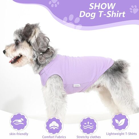 2 Pack Dog Clothes for Small Dogs Summer Dog Shirt Vest Girl Boy Lightweight Puppy T-Shirts Blank Soft and Cool Pet Clothing Sleeveless Medium Large Dog Outfit (Light Blue+Dark Cyan, Medium) in Kuwait