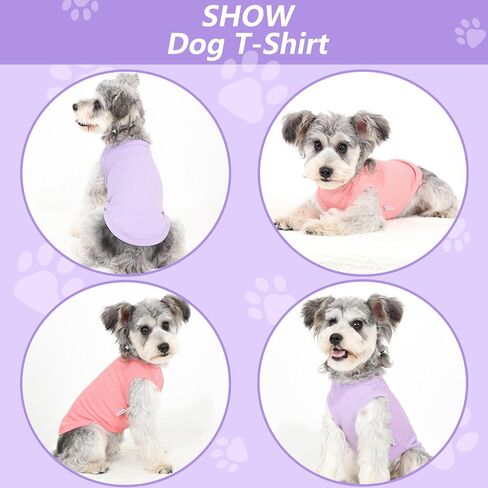 2 Pack Dog Clothes for Small Dogs Summer Dog Shirt Vest Girl Boy Lightweight Puppy T-Shirts Blank Soft and Cool Pet Clothing Sleeveless Medium Large Dog Outfit (Light Blue+Dark Cyan, Medium) in Kuwait