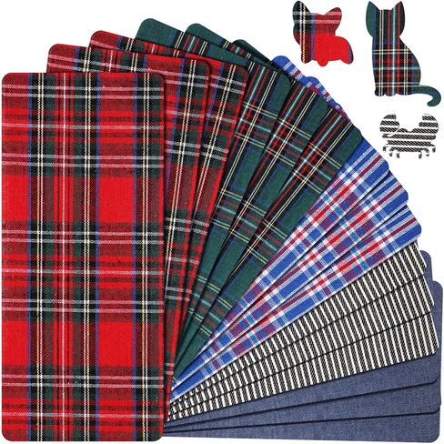 Syhood 15 Sheets Iron-On Mending Fabric 4.92 x 11 Inch Iron On Clothes Patches On Repair Kit for Mending Fix Couch Pants Pockets Holes Knees Elbow (Cute) in Kuwait
