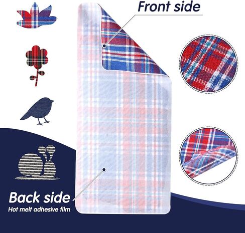 Syhood 15 Sheets Iron-On Mending Fabric 4.92 x 11 Inch Iron On Clothes Patches On Repair Kit for Mending Fix Couch Pants Pockets Holes Knees Elbow (Cute) in Kuwait