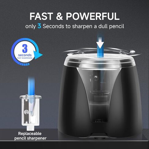 Automatic Electric Pencil Sharpener – 2AA Battery, Ideal for 6-8CM Pencils – Perfect for School, Home, Office, and Classroom Use (Pink) in Kuwait