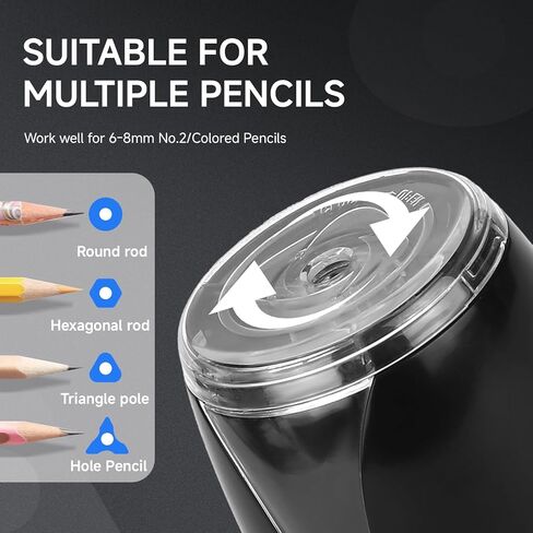 Automatic Electric Pencil Sharpener – 2AA Battery, Ideal for 6-8CM Pencils – Perfect for School, Home, Office, and Classroom Use (Pink) in Kuwait