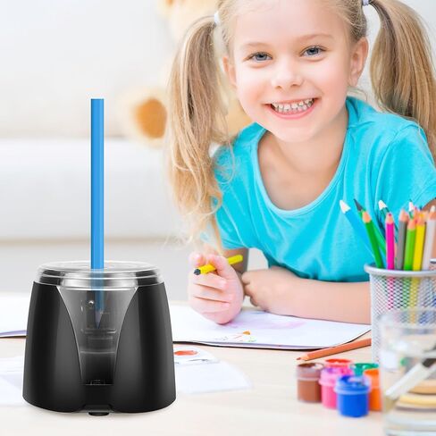 Automatic Electric Pencil Sharpener – 2AA Battery, Ideal for 6-8CM Pencils – Perfect for School, Home, Office, and Classroom Use (Pink) in Kuwait