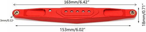 2PCS 1/10 RC Trailing Arm, High Strength Lightweight Aluminum Alloy Rear Lower Trailing Arms Set for Losi Rey Hammer Rey (Red) in Kuwait