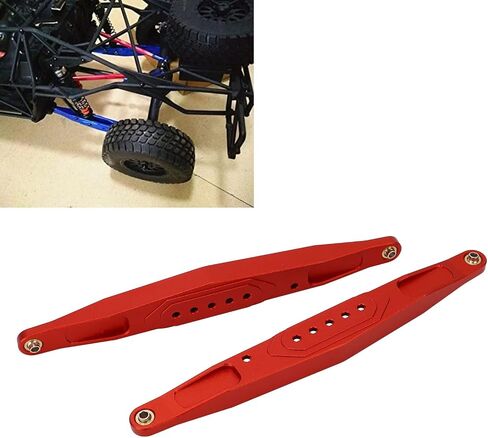 2PCS 1/10 RC Trailing Arm, High Strength Lightweight Aluminum Alloy Rear Lower Trailing Arms Set for Losi Rey Hammer Rey (Red) in Kuwait