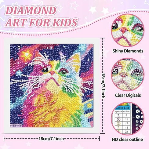 Senqao Horse Diamond Art Kit للبالغين مع فن الإطار والحرف للبالغين الذين تتراوح أعمارهم بين 4-6-8-12 فن الماس من السهل للبالغين والمبتدئين على الجدار المنزلي 7.1x7.1inch in Kuwait