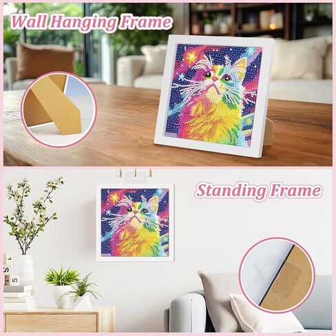 Senqao Horse Diamond Art Kit للبالغين مع فن الإطار والحرف للبالغين الذين تتراوح أعمارهم بين 4-6-8-12 فن الماس من السهل للبالغين والمبتدئين على الجدار المنزلي 7.1x7.1inch in Kuwait