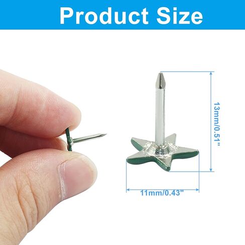 Piutouyar 150 Pcs Star Push Pins, Dark Green Upholstery Tacks Star Shaped Decorative Thumb Tacks Metal Upholstery Pins for Upholstered Furniture Cork Board DIY Projects or Home Decor 11 x 13mm in Saudi Arabia