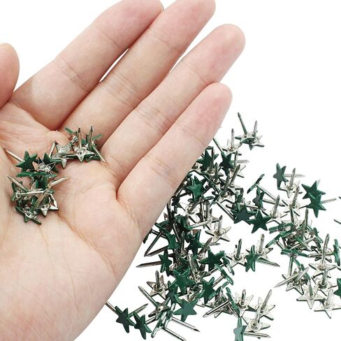 Piutouyar 150 Pcs Star Push Pins, Dark Green Upholstery Tacks Star Shaped Decorative Thumb Tacks Metal Upholstery Pins for Upholstered Furniture Cork Board DIY Projects or Home Decor 11 x 13mm in Saudi Arabia