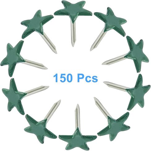 Piutouyar 150 Pcs Star Push Pins, Dark Green Upholstery Tacks Star Shaped Decorative Thumb Tacks Metal Upholstery Pins for Upholstered Furniture Cork Board DIY Projects or Home Decor 11 x 13mm in Saudi Arabia