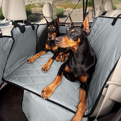 4Knines Hard Bottom Back Seat Extender for Dogs – Waterproof Dog Car Seat Cover – Heavy Duty Backseat Protector for Cars, SUVs, Trucks – Built-in EZ Open Door Protector (Patent Pending) Black, XLarge in Saudi Arabia