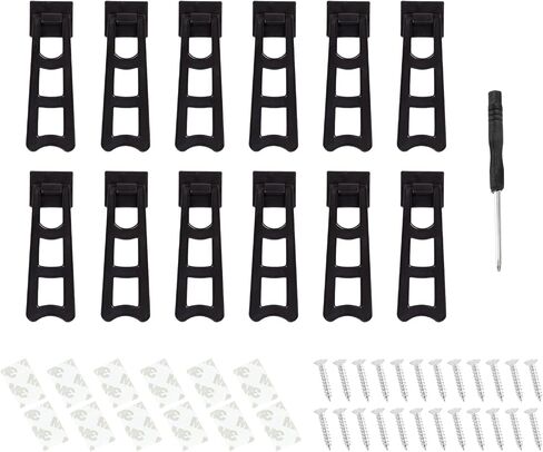 12 Pcs Black Easel Back Plastic Photo Frame Easel Back Stand, T Tulead Picture Frame with Screw, Plastic Photo Frame Support for Photos Pictures Frames Supplies in Saudi Arabia