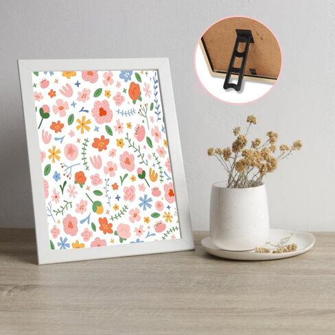 12 Pcs Black Easel Back Plastic Photo Frame Easel Back Stand, T Tulead Picture Frame with Screw, Plastic Photo Frame Support for Photos Pictures Frames Supplies in Saudi Arabia