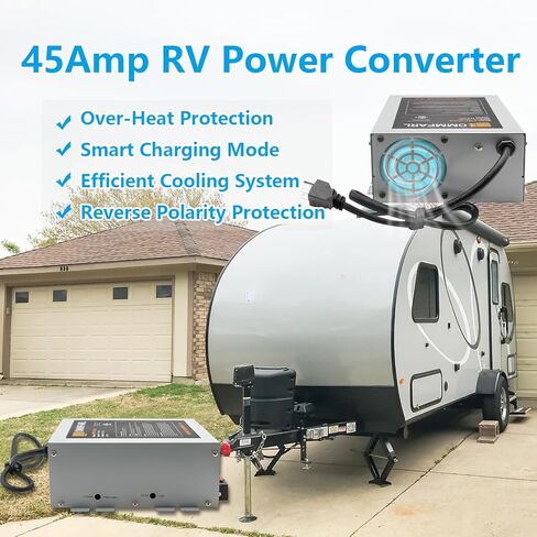 محول Reopro RV | قدرات متعددة | محول طاقة RV | شاحن بطارية RV مزود طاقة (55 أمبير) بديل لشاحن محول Pm3-55 WFCO WF9855 على سطح السفينة 55 أمبير in Kuwait