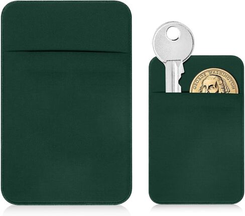 Flat Thin Credit Card Size Key Holder Sleeve - Slim Minimalist Wallet for Men and Women (2-Pack Black) in Saudi Arabia