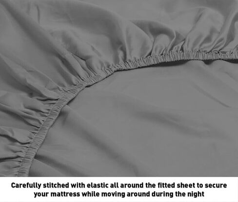 Royal Bliss Split California King Sheet Set - 1900 Ultra-Soft Microfiber Split Cal King Bed Sheets -Double Brushed -Deep Pockets - Easy Fit - 5 Piece Set -Bed Sheets (Split Cal King, Dark Gray) in Saudi Arabia