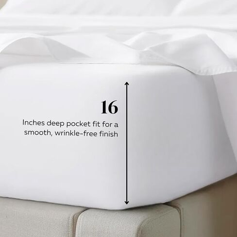 Briarwood Home 100 ٪ Cotton Cotton Percale Weave Sheet-هش ، بارد ، قابل للتنفس وخفيفة الوزن-صفائح سرير جيب عميقة-راحة جودة الفندق (كريم/كوين) in Saudi Arabia