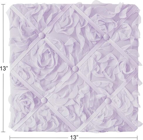 Sweet Jojo Designs White Fabric Memory Memo Photo Bulletin Board - Solid Crinkle Crushed Velvet Luxurious Elegant Princess Boho Shabby Chic Luxury Glam High End Boutique Ruffle for Lace Collection in Saudi Arabia