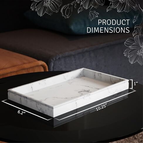 صينية طاولة قهوة مزخرفة من ريستيك لوكس - صينية ديكور لديكور المنزل الريفي الانيق - تعمل كمنظم للعطور والحمام او صينية عثمانية او قطعة مركزية للطاولة لغرفة الطعام in Kuwait