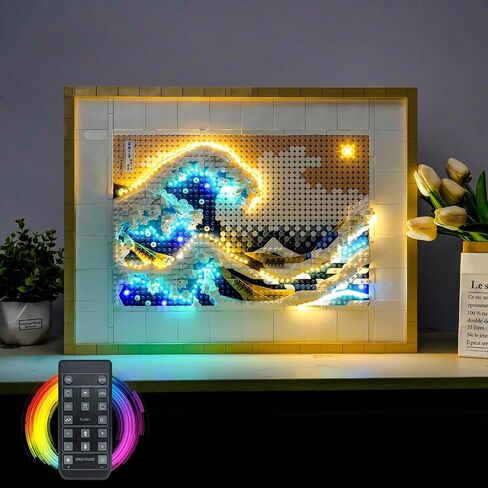 أضواء LED المتوافقة مع Lego Hokusai - The Great Wave Wall Art Craft ، تضيء Canvas 31208 - الأضواء فقط ، ولا تأتي مع طراز (ضوء الإصدار الكلاسيكي) in Saudi Arabia