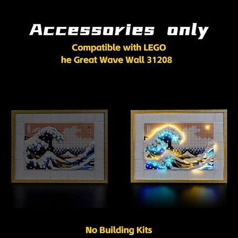 أضواء LED المتوافقة مع Lego Hokusai - The Great Wave Wall Art Craft ، تضيء Canvas 31208 - الأضواء فقط ، ولا تأتي مع طراز (ضوء الإصدار الكلاسيكي) in Saudi Arabia