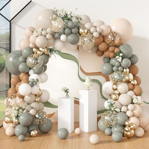 Amandir 173Pcs Dusty Purple Balloon Arch Garland Kit, Double-stuffed Pink White Sand Lavender Lilac Light Purple Rose Gold Confetti Balloons for Baby Bridal Shower Wedding Birthday Party Decorations in Saudi Arabia