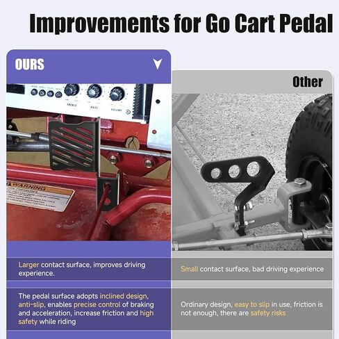 مجموعة دواسات Go Kart شديدة التحمل مع فرامل معدلة واستبدال دواسة القدم الخانقة لأجزاء ملحقات عربة التسوق Yerf Dog Go Kart Predator 212cc 196cc in Kuwait