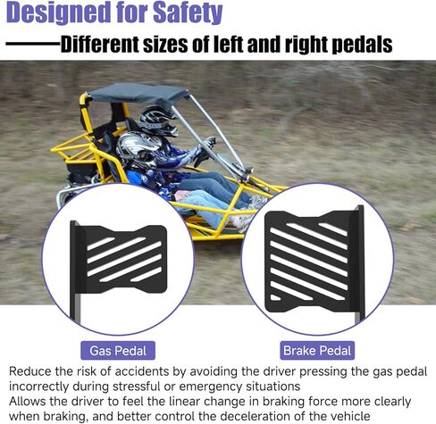 مجموعة دواسات Go Kart شديدة التحمل مع فرامل معدلة واستبدال دواسة القدم الخانقة لأجزاء ملحقات عربة التسوق Yerf Dog Go Kart Predator 212cc 196cc in Kuwait