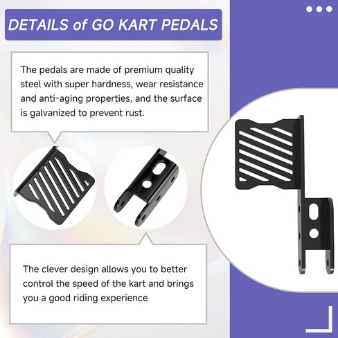 مجموعة دواسات Go Kart شديدة التحمل مع فرامل معدلة واستبدال دواسة القدم الخانقة لأجزاء ملحقات عربة التسوق Yerf Dog Go Kart Predator 212cc 196cc in Kuwait