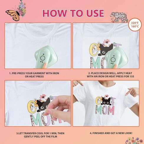 Inspirational Quotes Iron on Transfer - 20Pcs DTF Transfers Ready to Press, Motivational Sayings Iron on Patches Decals, Positive Heat Transfer Stickers for DIY Tshirts Clothes Hoodies in Kuwait