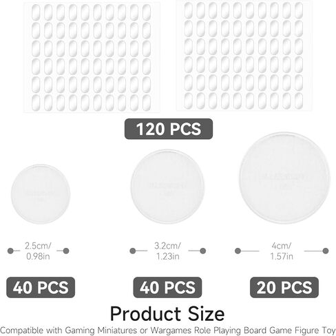 100Pcs Round Clear Plastic Model Bases 30mm/1.18 inch Wide 2mm Thick for Gaming Miniatures or Wargames Role Playing Board Game Figure Toy (100PCS-30mm-Clear) in Kuwait