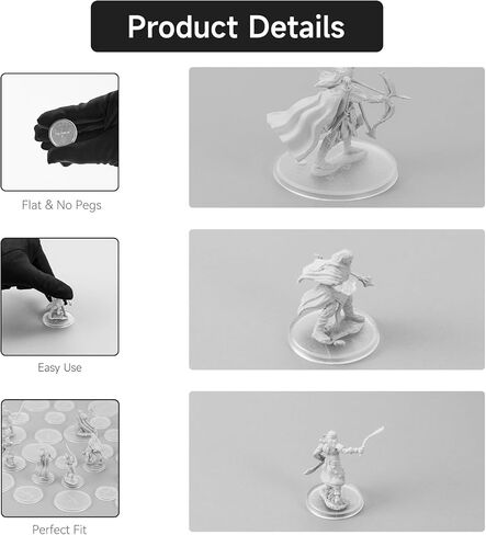 100Pcs Round Clear Plastic Model Bases 30mm/1.18 inch Wide 2mm Thick for Gaming Miniatures or Wargames Role Playing Board Game Figure Toy (100PCS-30mm-Clear) in Kuwait