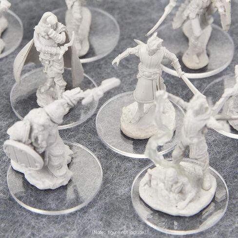 100Pcs Round Clear Plastic Model Bases 30mm/1.18 inch Wide 2mm Thick for Gaming Miniatures or Wargames Role Playing Board Game Figure Toy (100PCS-30mm-Clear) in Kuwait