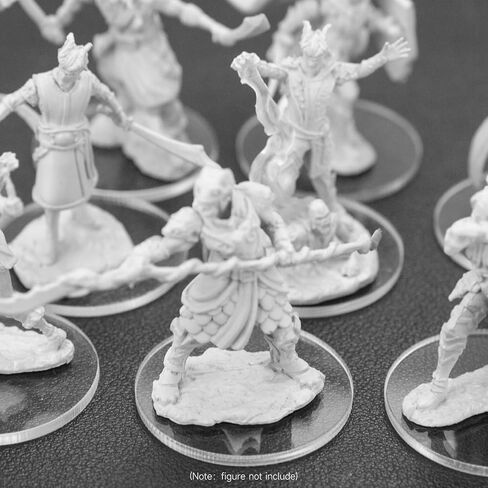 100Pcs Round Clear Plastic Model Bases 30mm/1.18 inch Wide 2mm Thick for Gaming Miniatures or Wargames Role Playing Board Game Figure Toy (100PCS-30mm-Clear) in Kuwait