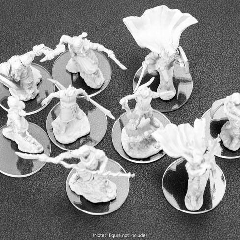 100Pcs Round Clear Plastic Model Bases 30mm/1.18 inch Wide 2mm Thick for Gaming Miniatures or Wargames Role Playing Board Game Figure Toy (100PCS-30mm-Clear) in Kuwait