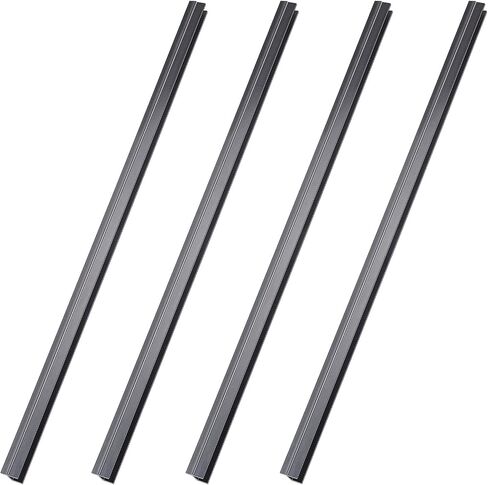 Tenare 4 Pieces Hanging File Rails PVC Black File Rails Hanging System Keeping Your Folders Neat and Organized(1/2 Inch Drawer Sides 24 Inch Long) in Saudi Arabia