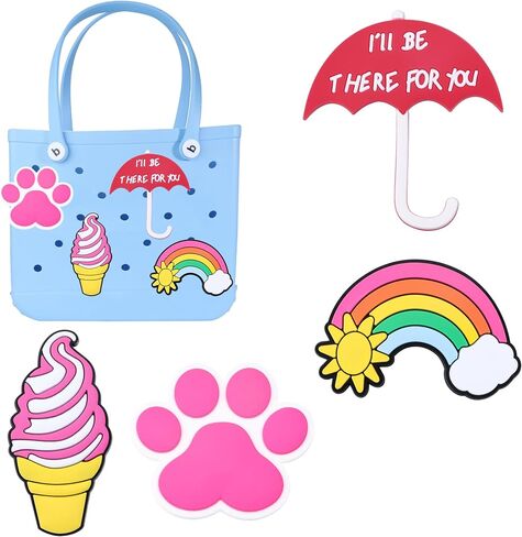 4 PCS BOGG BAG IRCRMS MOMLIFE SHARMS for Bogg Bag Accessories إدراج إكسسوارات حقيبة متوافقة مع ببساطة حقائب الشاطئ الجنوبية كل الحجم in Kuwait