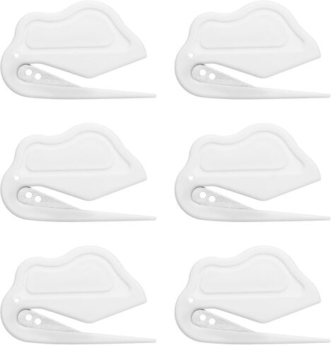 PATIKIL Letter Opener Envelope Slitter, 6Pcs Mail Slitter Safe Mail Opener for Women Paper Postal Package Home Office, White in Saudi Arabia