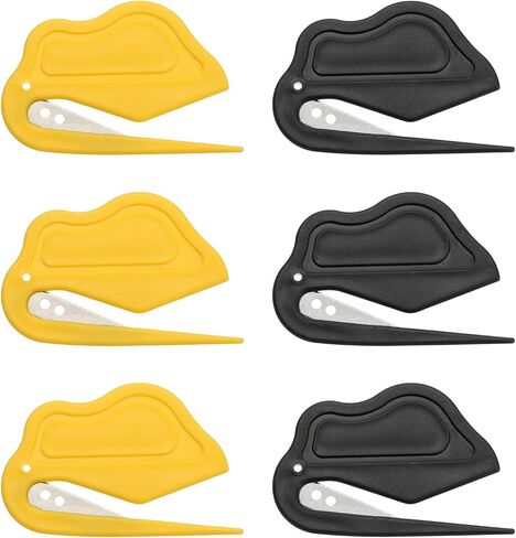 PATIKIL Letter Opener Envelope Slitter, 6Pcs Mail Slitter Safe Mail Opener for Women Paper Postal Package Home Office, White in Saudi Arabia