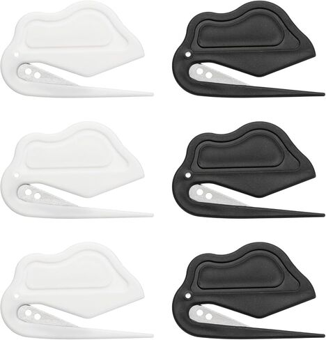 PATIKIL Letter Opener Envelope Slitter, 6Pcs Mail Slitter Safe Mail Opener for Women Paper Postal Package Home Office, White in Saudi Arabia
